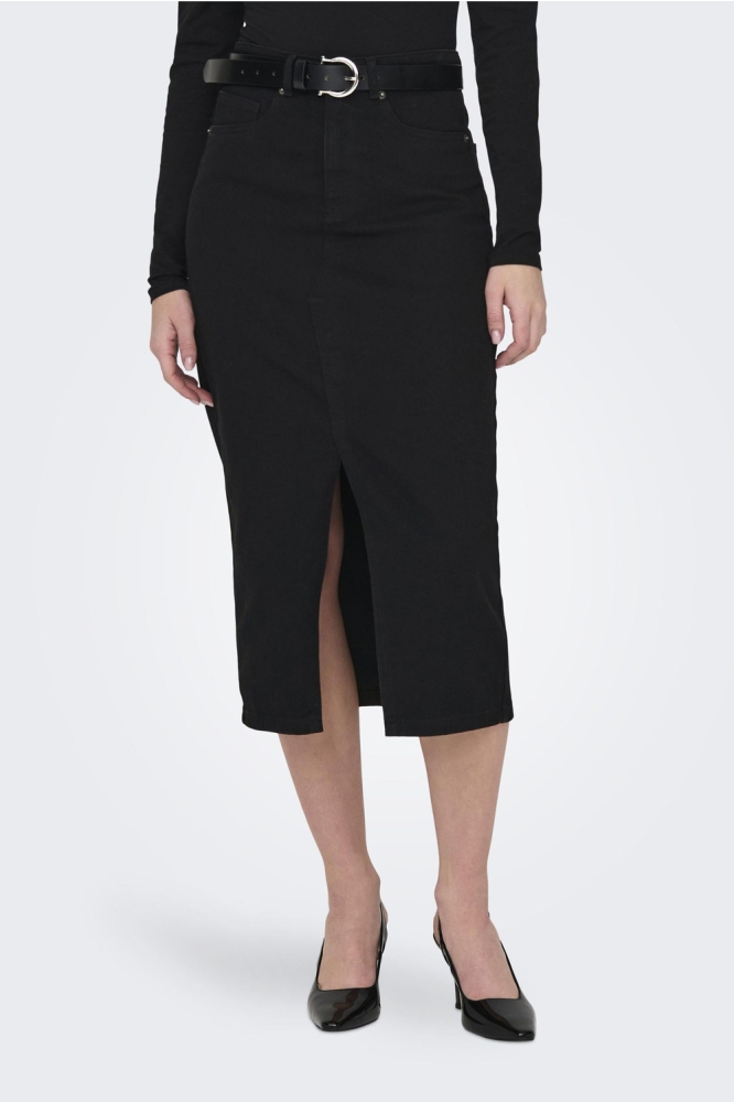 ONLSIRI FRONT SLIT SKIRT DNM GUA NO 15324365 BLACK DENIM